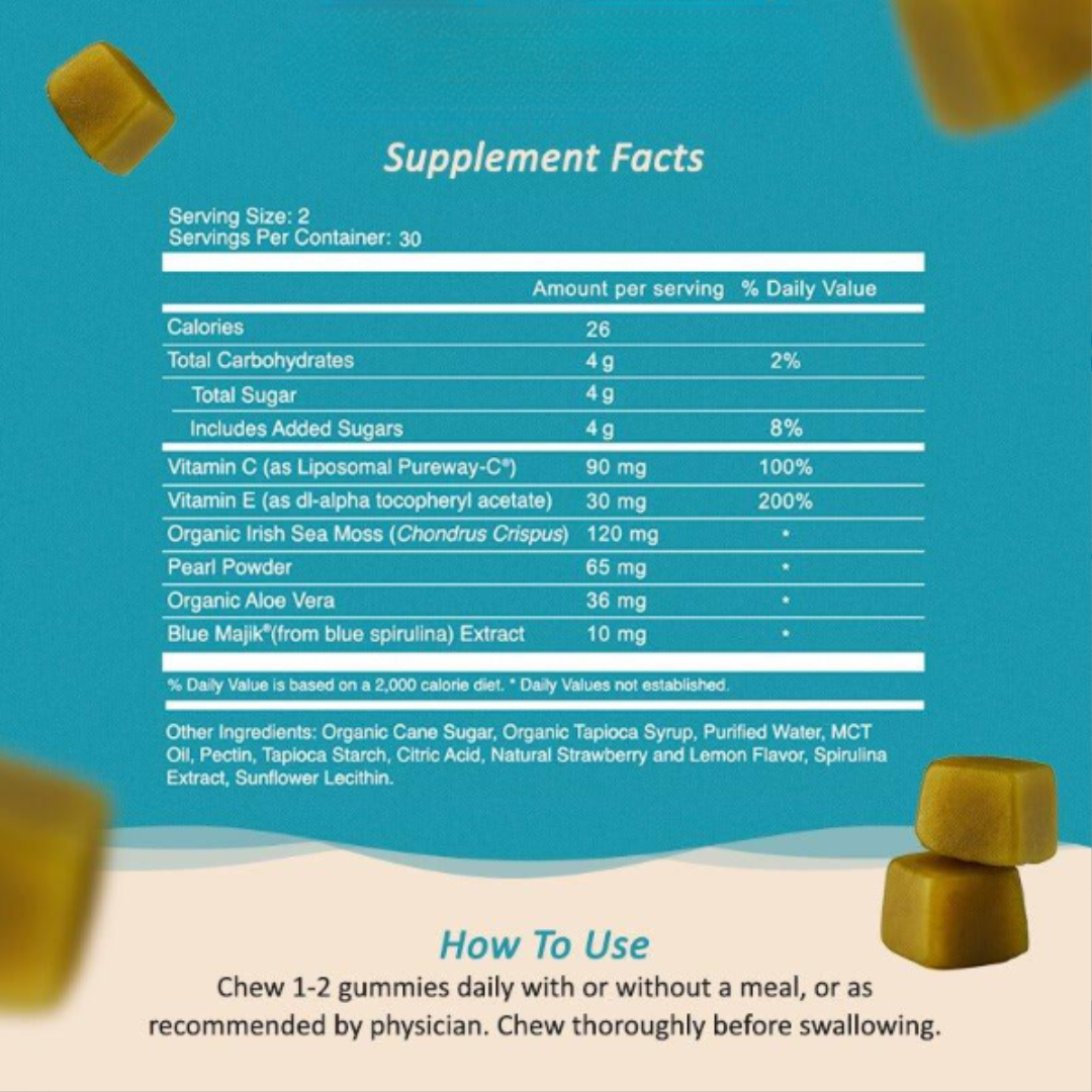 OceanGlow™ Pearl Powder & Sea Moss Gummies